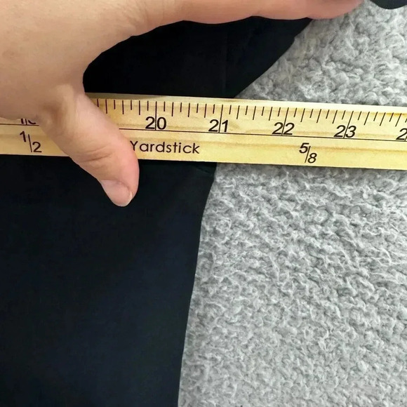 Talbots Shift Dress Women Large Black Short Sleeve Embroidered V Neck Minimalist - Picture 5 of 7